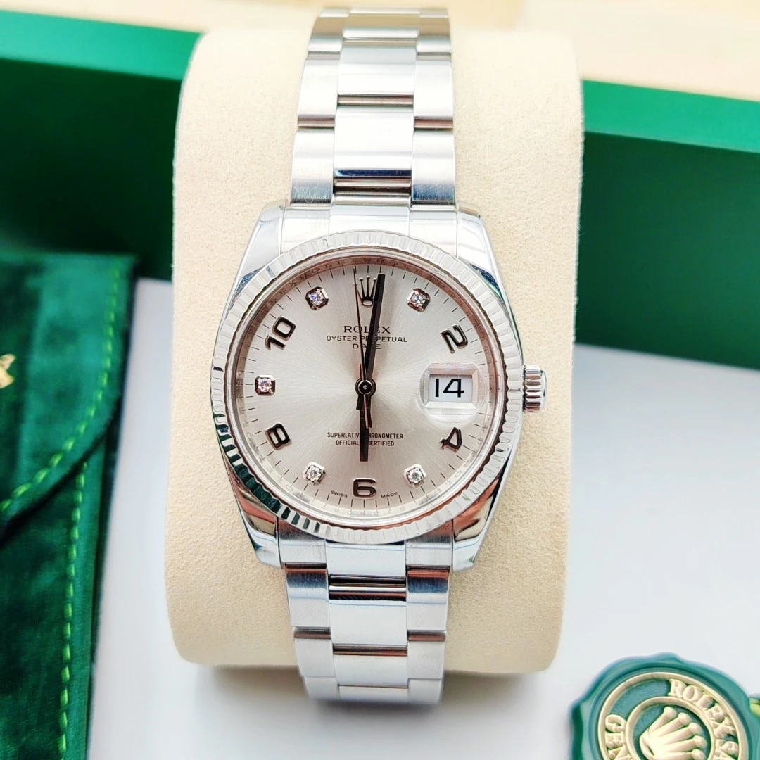 99新 Rolex/劳力士 蚝式恒动115234/34mm/银盘/机芯/女表/单表