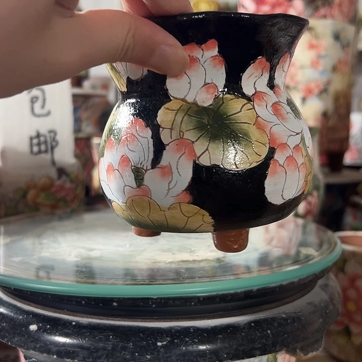 景德镇手绘花盆满38包邮偏远地区除外