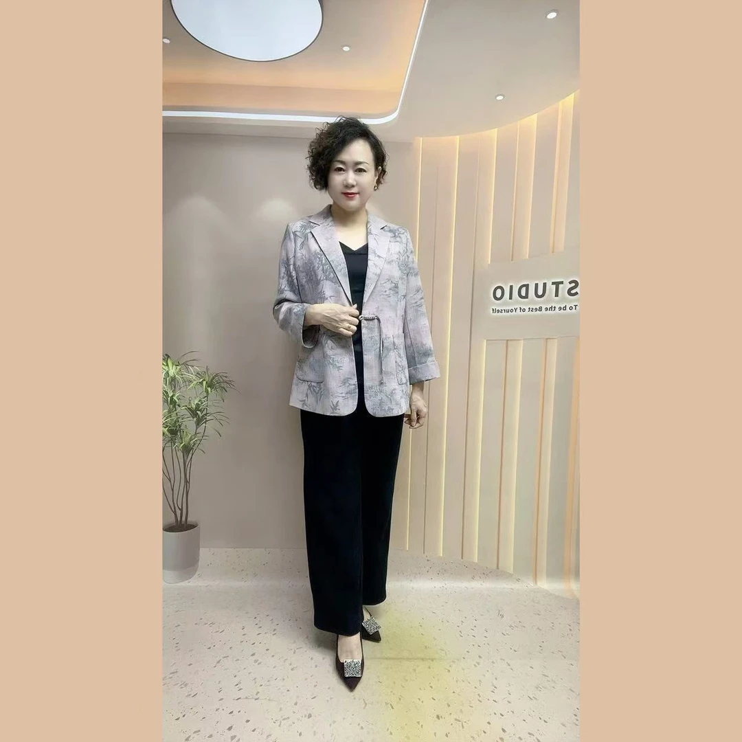25-027#时尚百搭国风西服外套