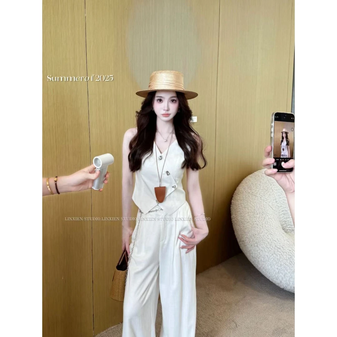 西恩定制●【巴黎日记】设计老钱感马甲裤子套装预LNX5TZ2646