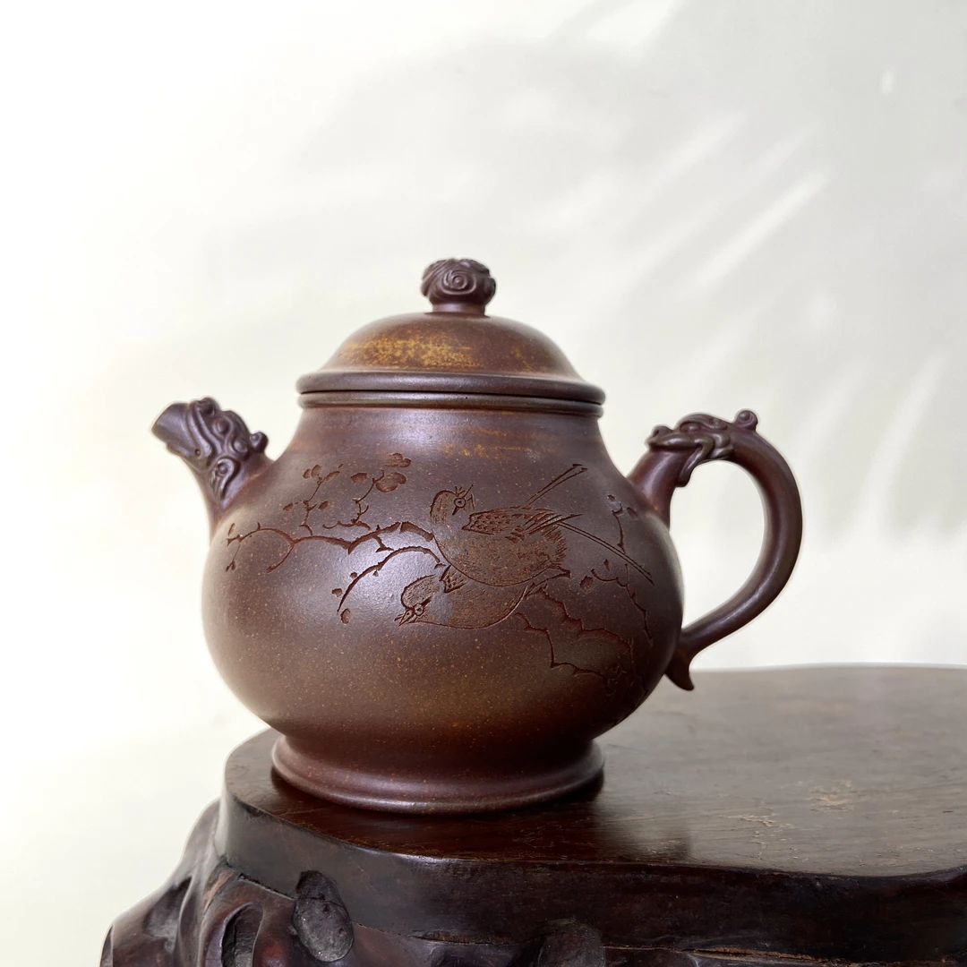 宜兴手工紫砂陶 （方开明）260cc茶壶GS4222-17