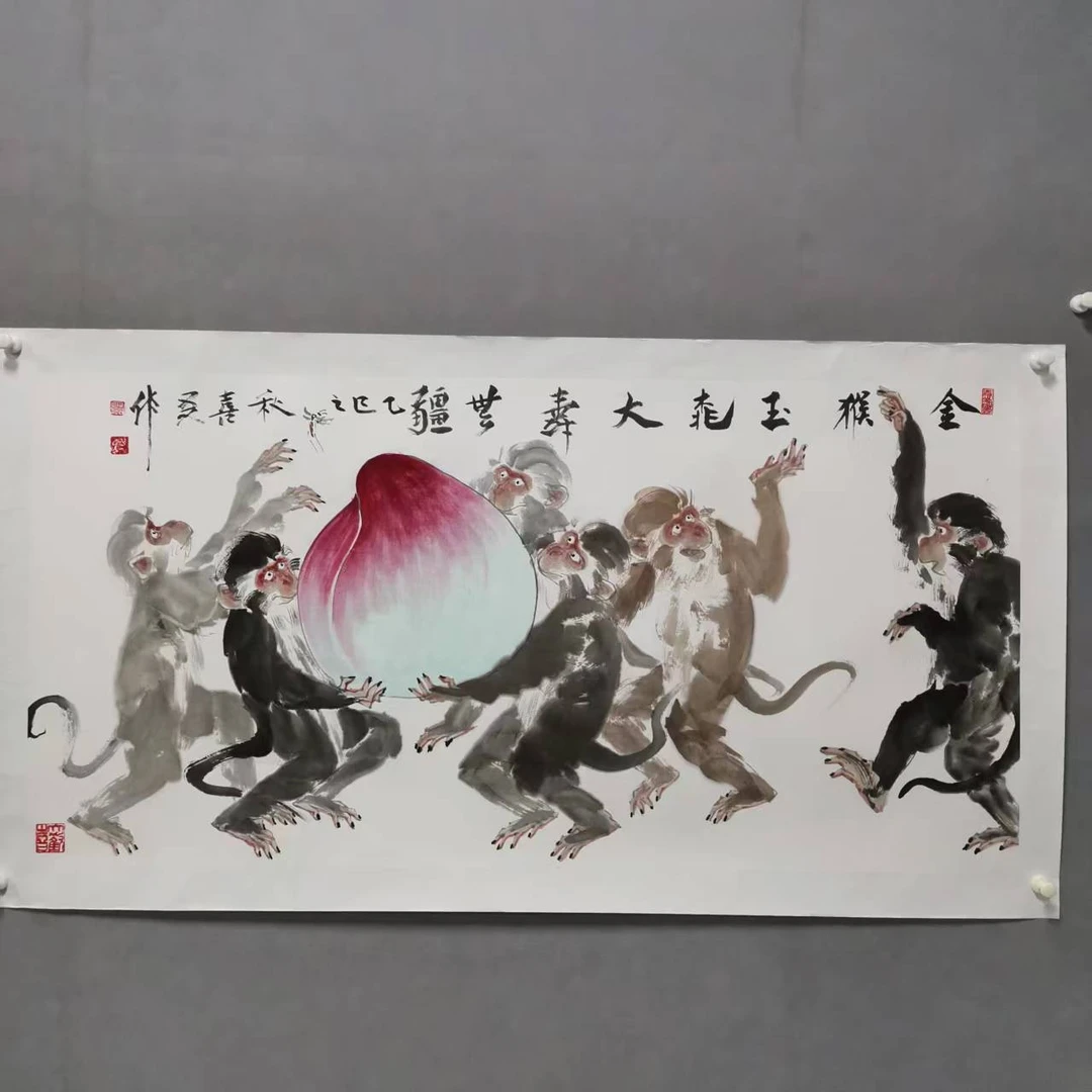 锦泉斋岳喜友亲笔手绘四尺国画作品yxy10