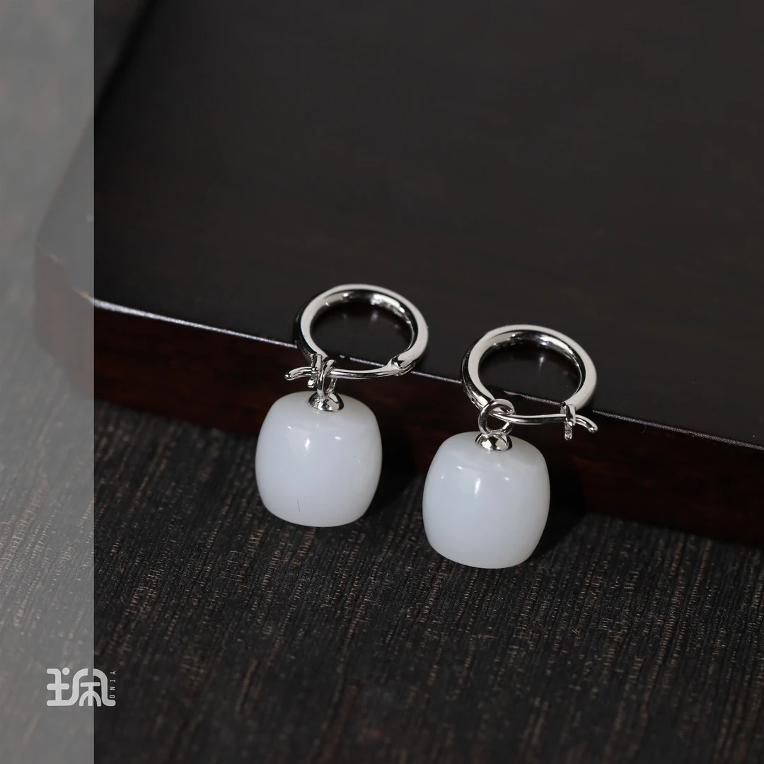 兰昭|和田玉*耳扣*S925银镶嵌YNA25042823多样性发其一