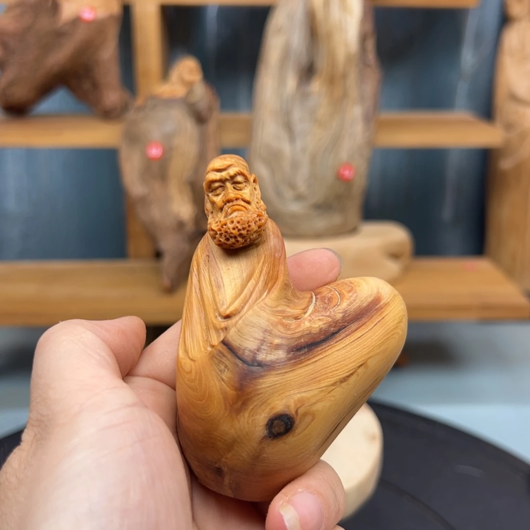 周***柏木崖柏木摆件手把件，