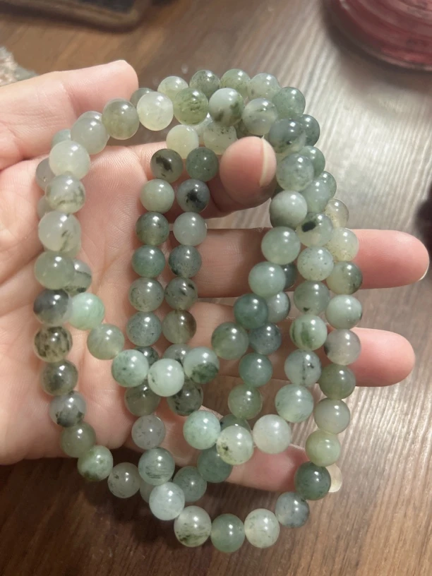 独山玉纯色手串（冰透款108颗