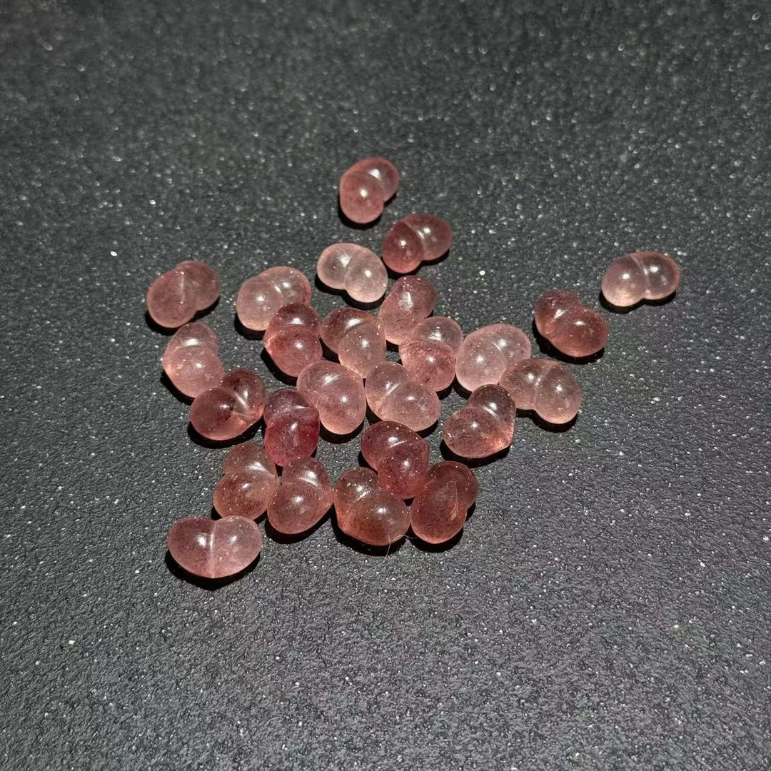 【祁恩水晶】草莓晶屁桃单珠DS121207-多样性发其一