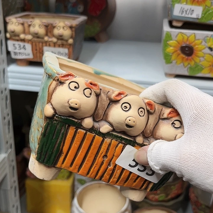 粗陶材质多肉花盆