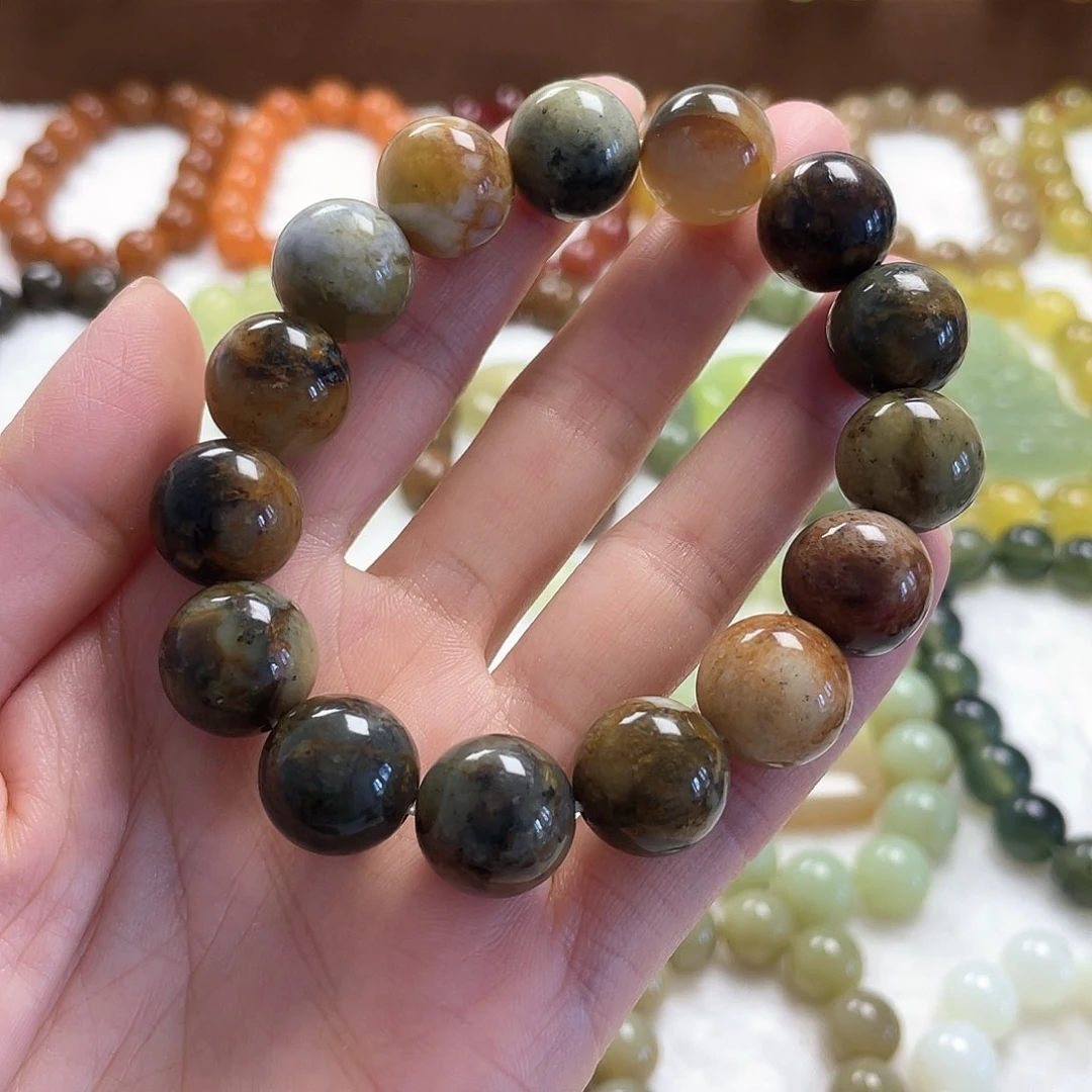 未镶嵌蛇纹石玉手串