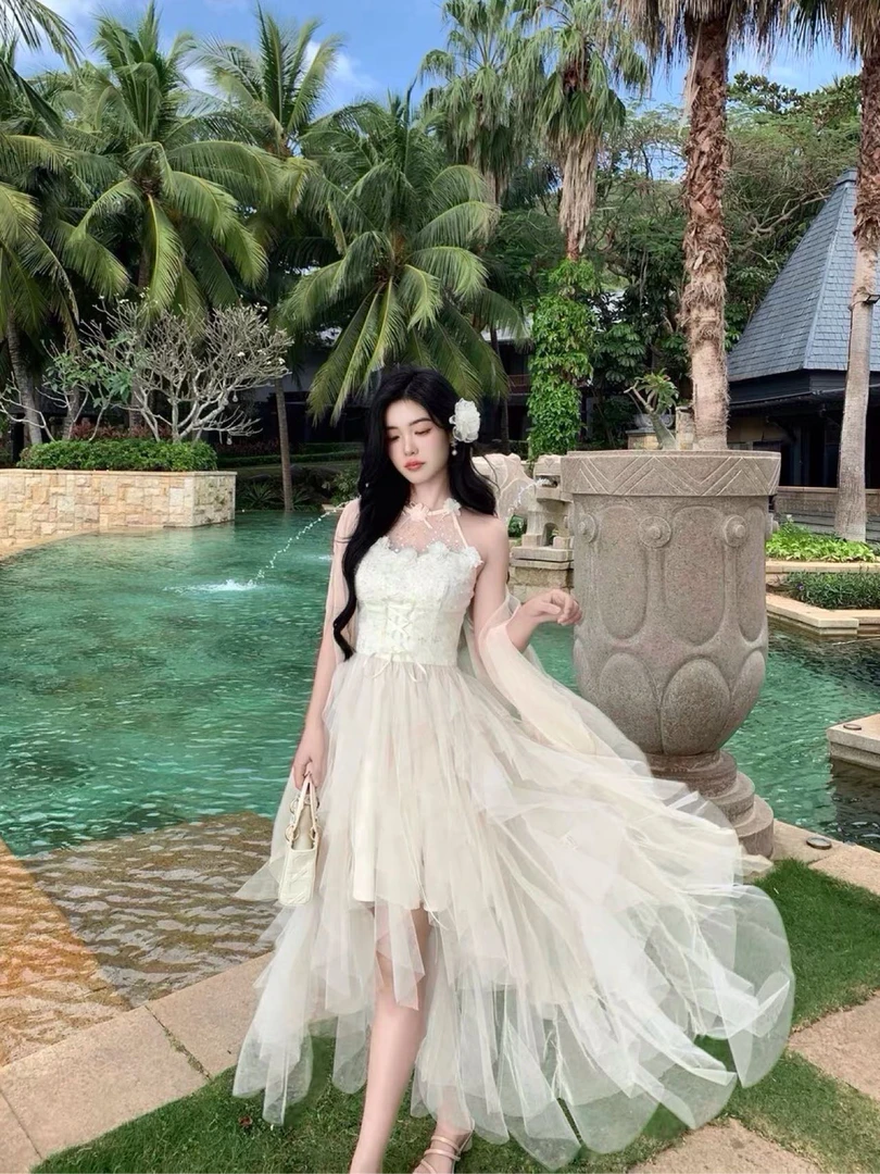 【發發】复古孤品吊带连衣裙尾货连衣裙仙女裙