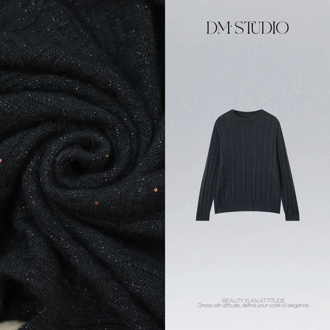 DEDM•STUDIO/秋冬慵懒百搭时尚圆领套头针织毛衣2511MY/A691196