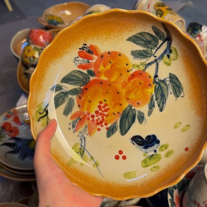 瓷片景德镇陶瓷手工手绘