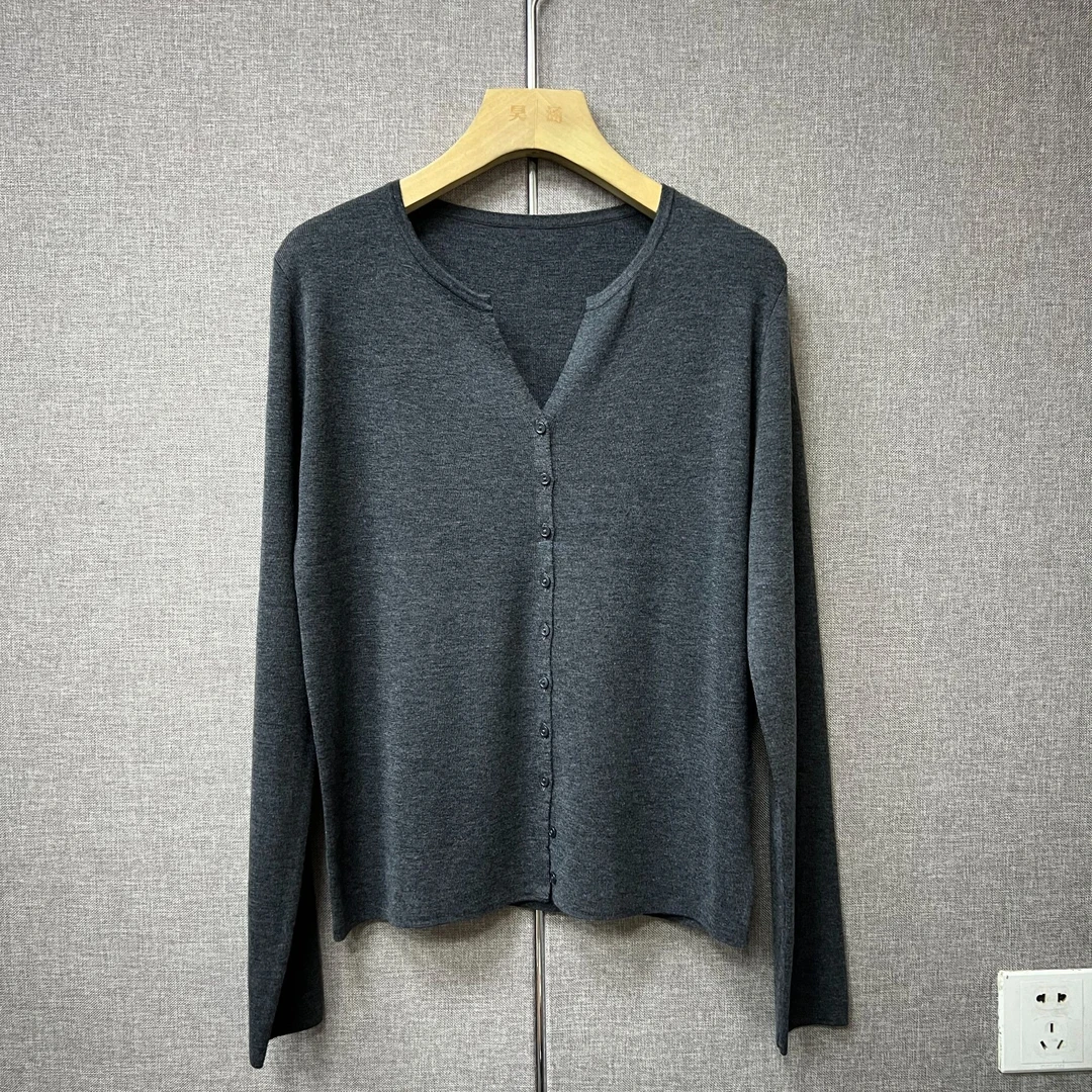 #昊涵HAOHAN# 2025秋季新款 高端超细纯色针织长袖开衫 CO-25101
