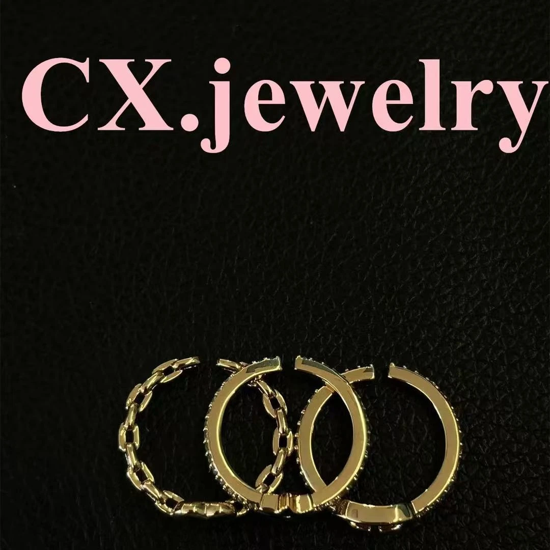 铜合金戒指 香槟爱心三件套戒指 2008