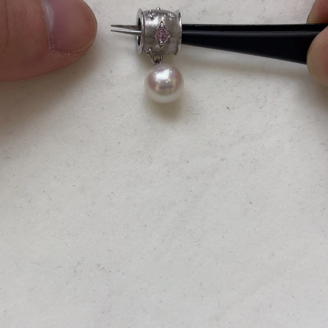 银S925镶嵌吊坠(不含链)海水珍珠