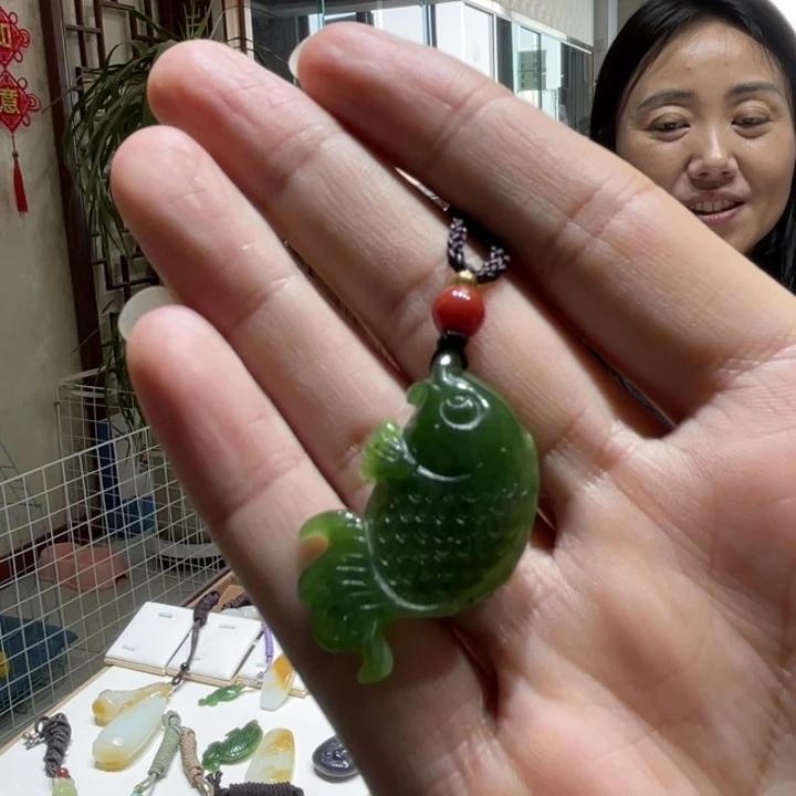 和田玉（碧玉）未镶嵌吊坠(不含链)