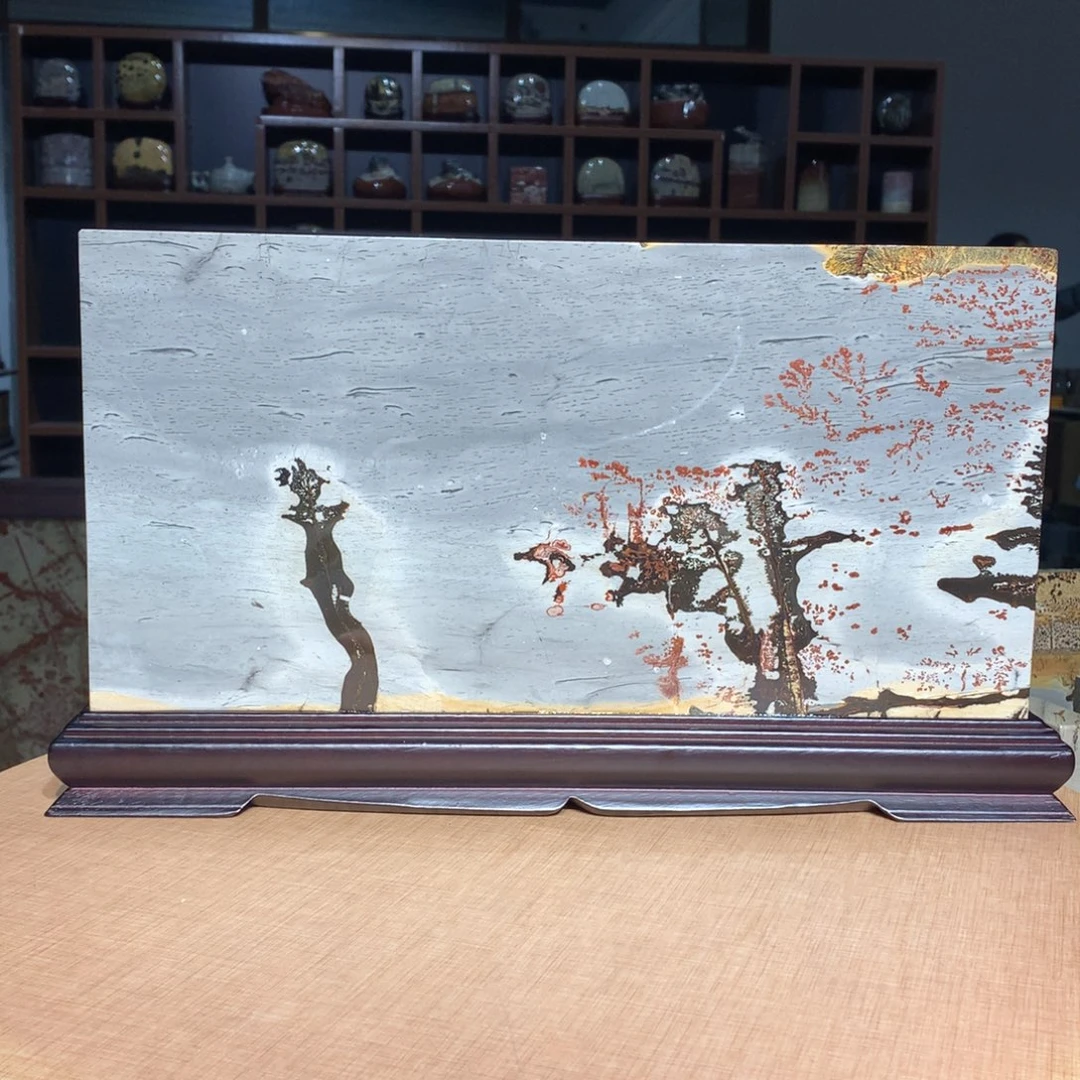 广西国画石摆件，收藏观赏