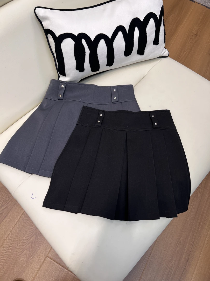 【蜜雪】小个子短裙A字裙纯色百搭A字时尚高腰韩版O型短裙