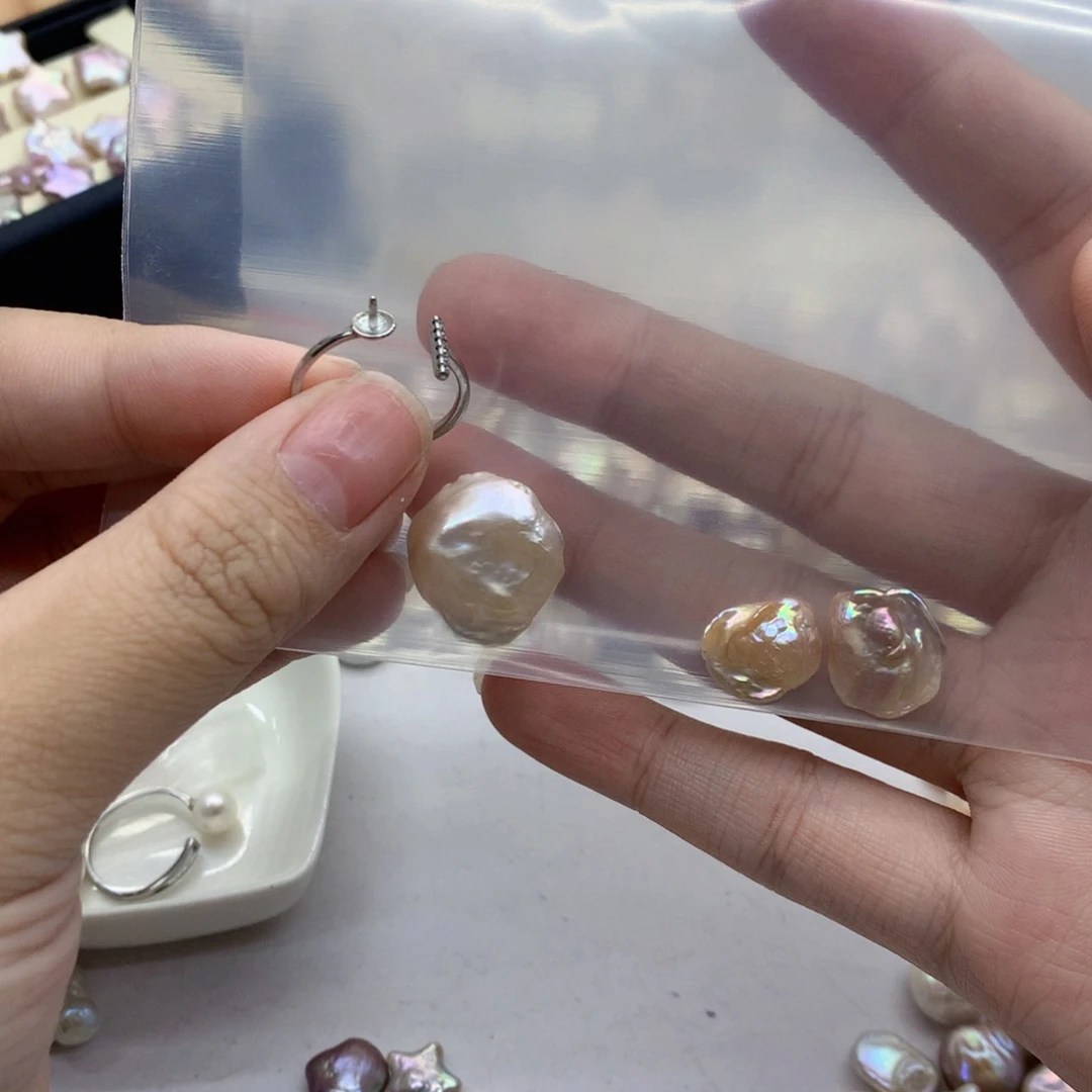 淡水珍珠戒指银S925镶嵌