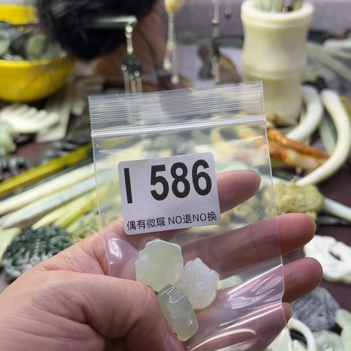 蛇纹石玉发饰合金欣*