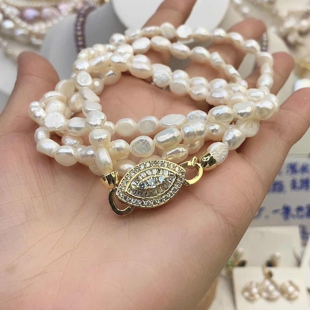 颈饰钛钢淡水珍珠