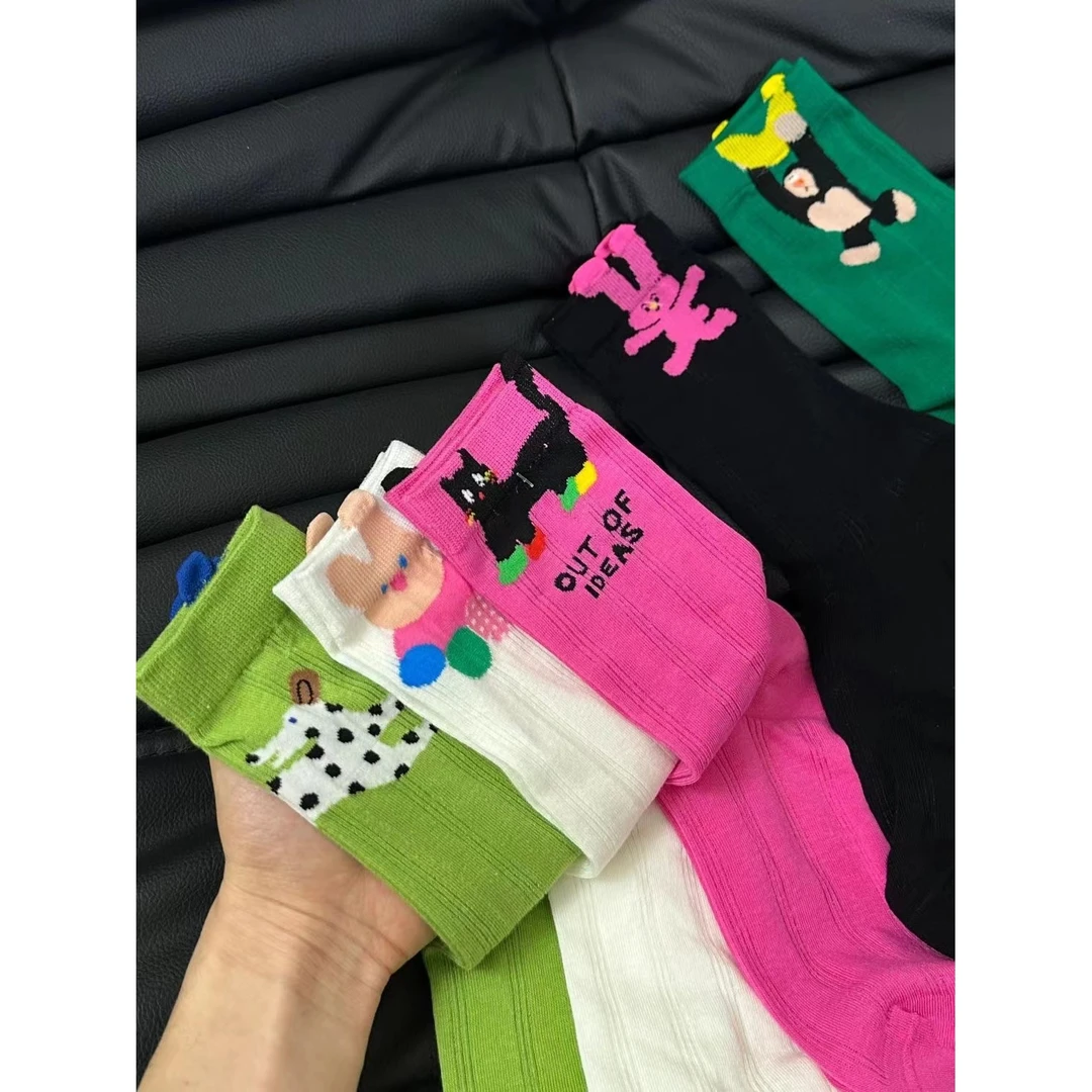 夏季搞怪个性袜子女韩版ins潮袜卡通薄款设计小众款中筒透气袜G