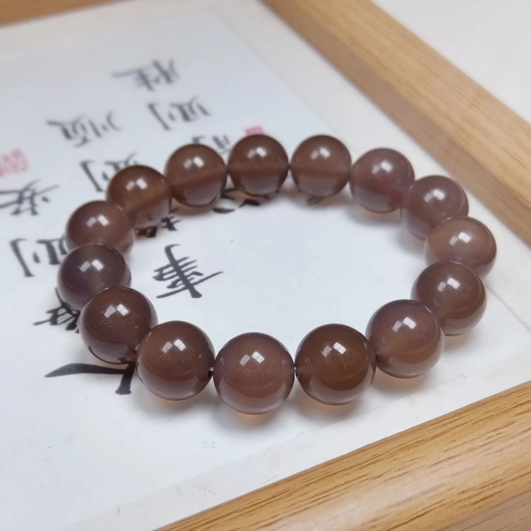 盛世典藏甄选纯天然冰烟紫黑冰玉石手串-80-多样性发货