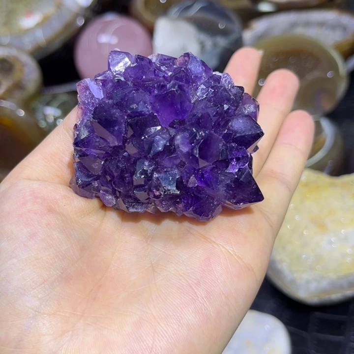 发饰未镶嵌水晶紫晶花
