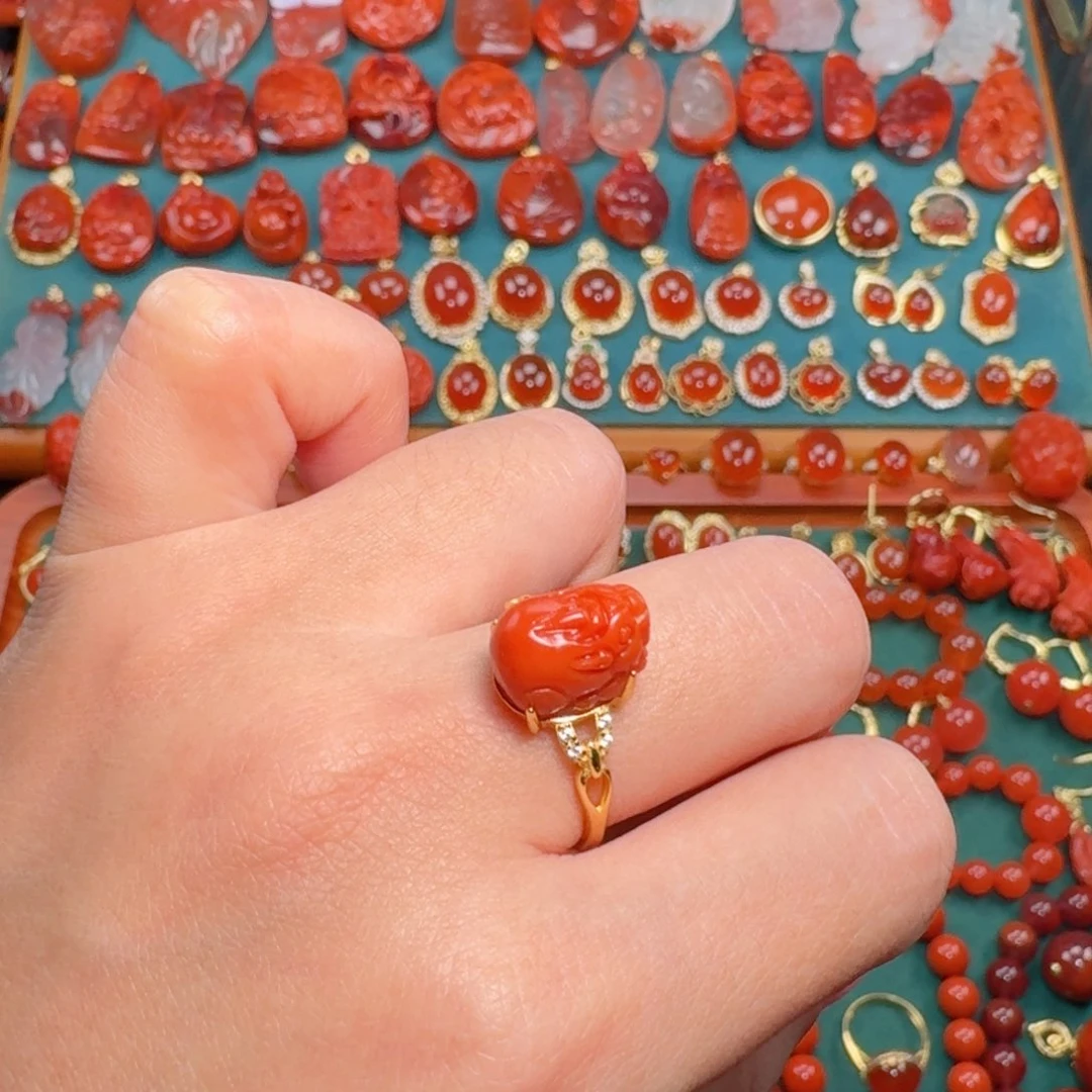 南红玛瑙南红保山银S925镶嵌