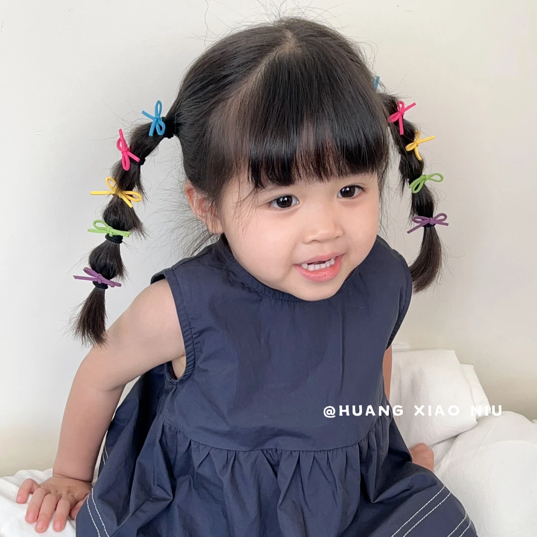糖果色儿童头绳宝宝扎啾啾发圈洋气多巴胺幼儿园扎头发皮筋发饰