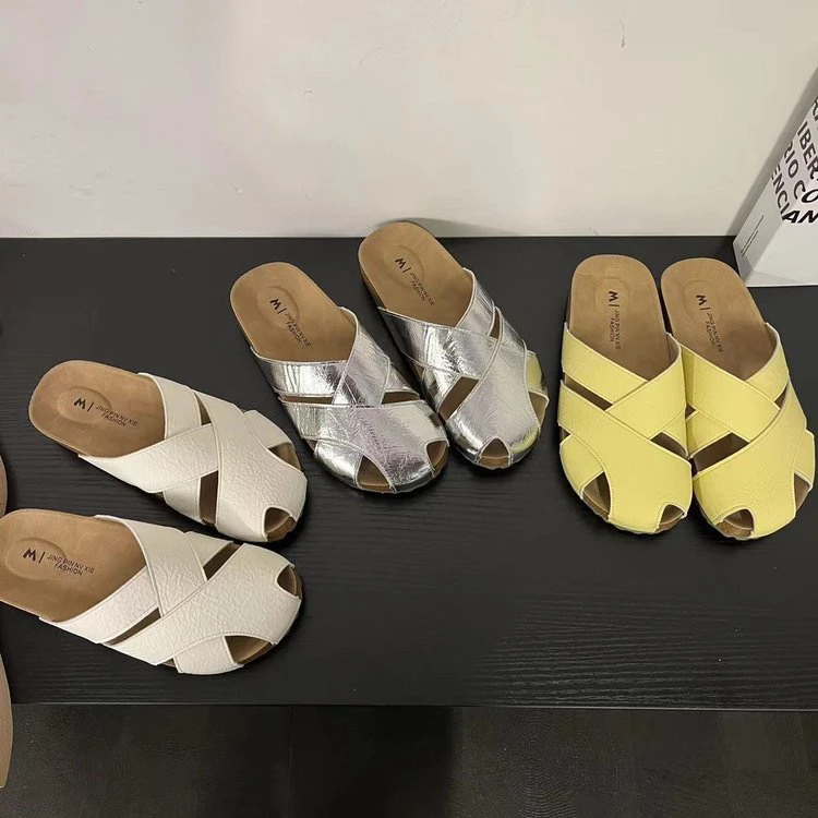 复古拖鞋女夏外夏季新款时尚百搭法式编织懒人脚蹬包头平底罗马