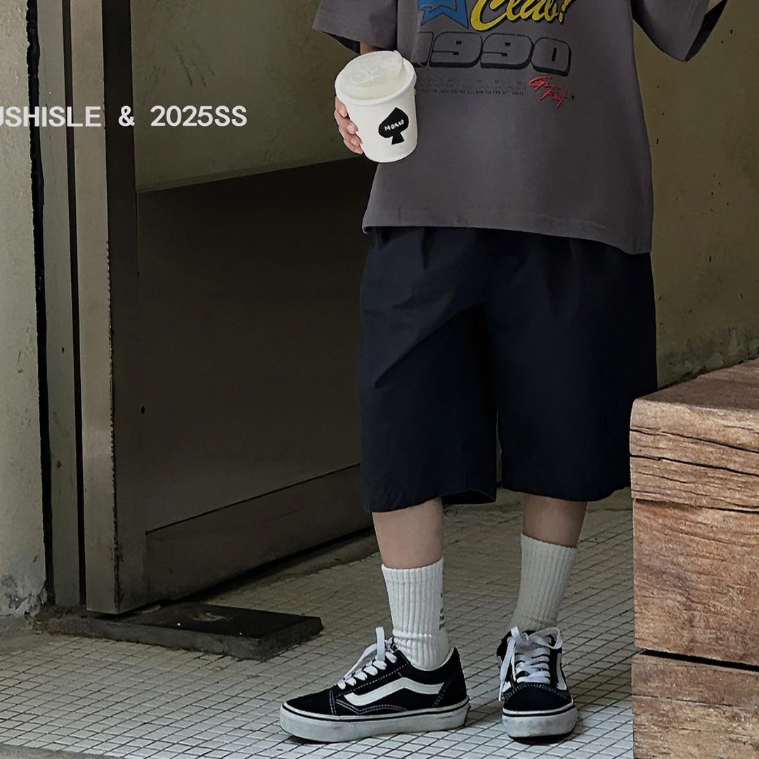 【MUSHISLE】阿又夏季童装儿童男童中大童纯棉简约百搭六分裤85276X