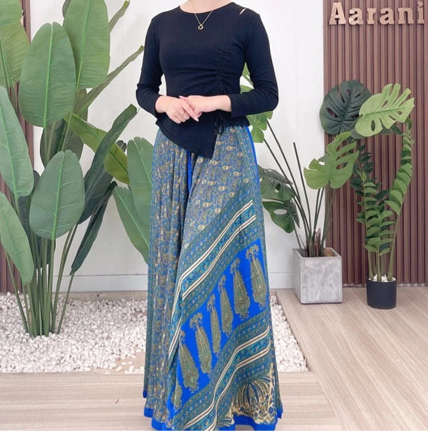 520 克莱因蓝 Aarani 尼泊尔高端大摆裙