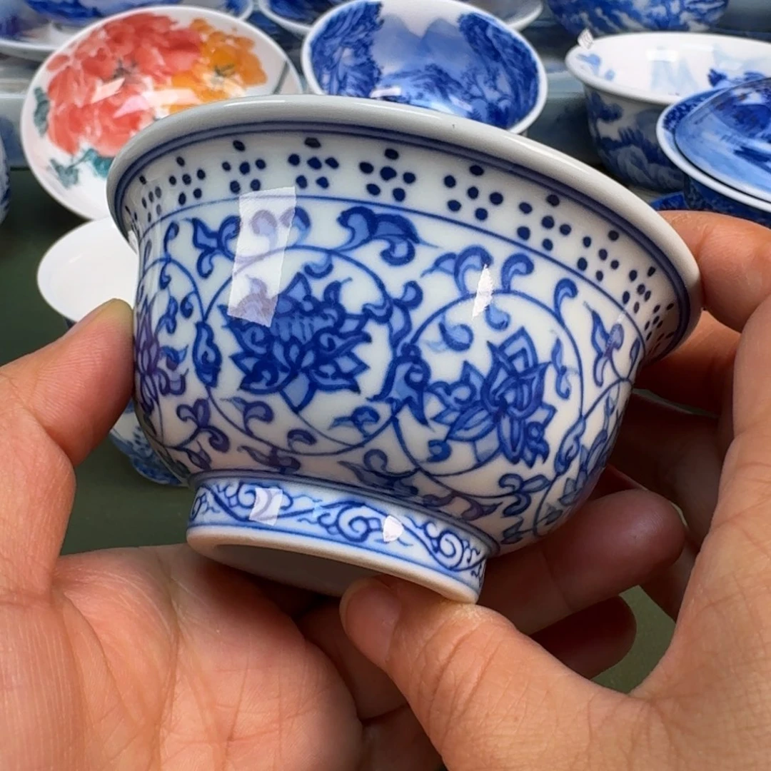 陶景德镇纯手绘茶具圆圆246