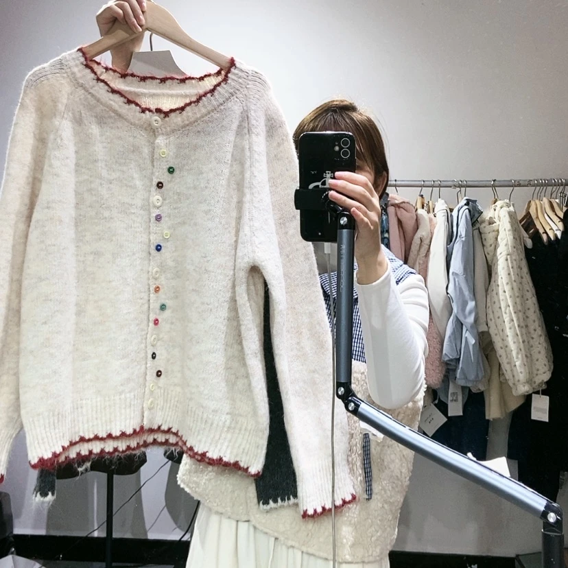 【闪购商品】杏色开衫