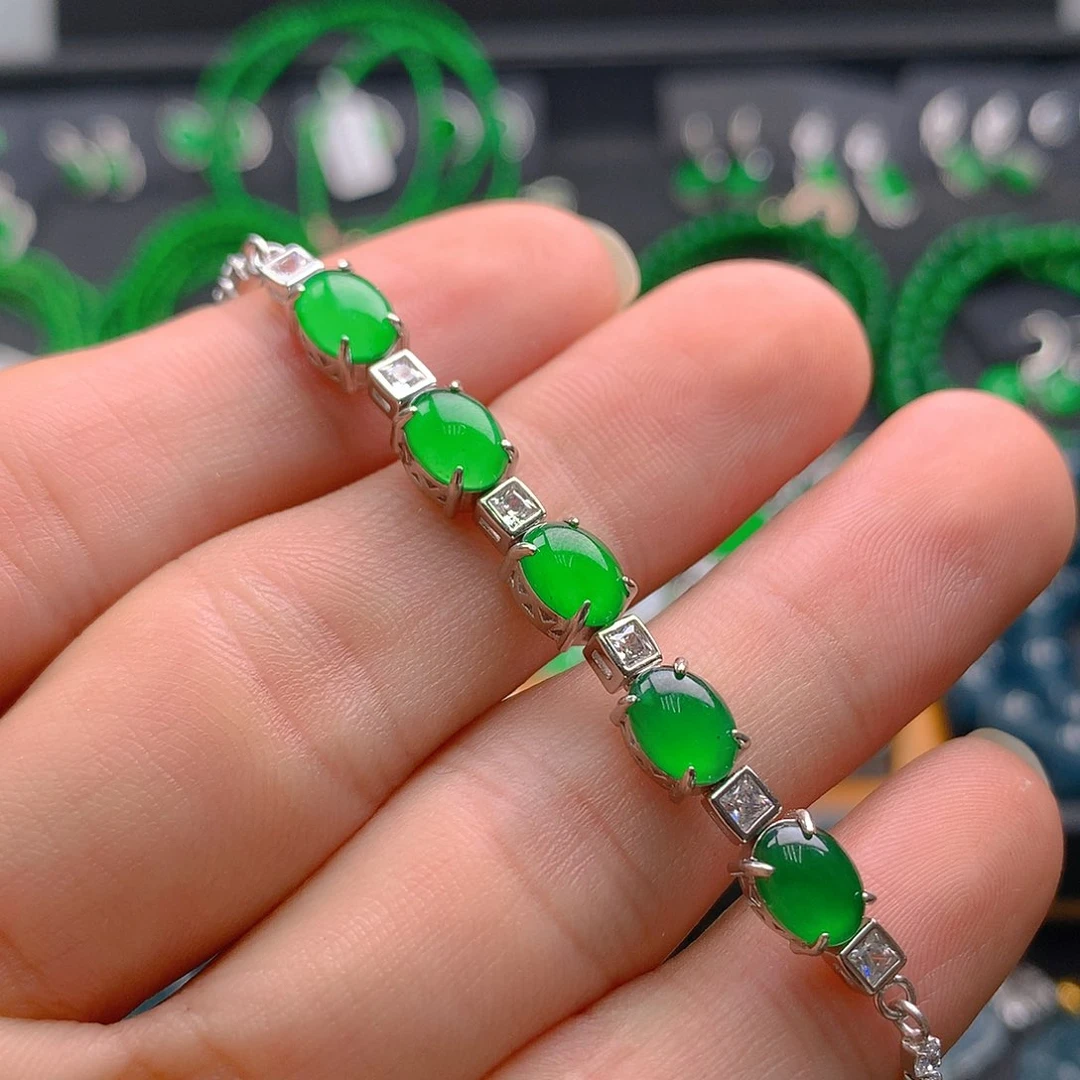 未镶嵌手链翡翠翡翠