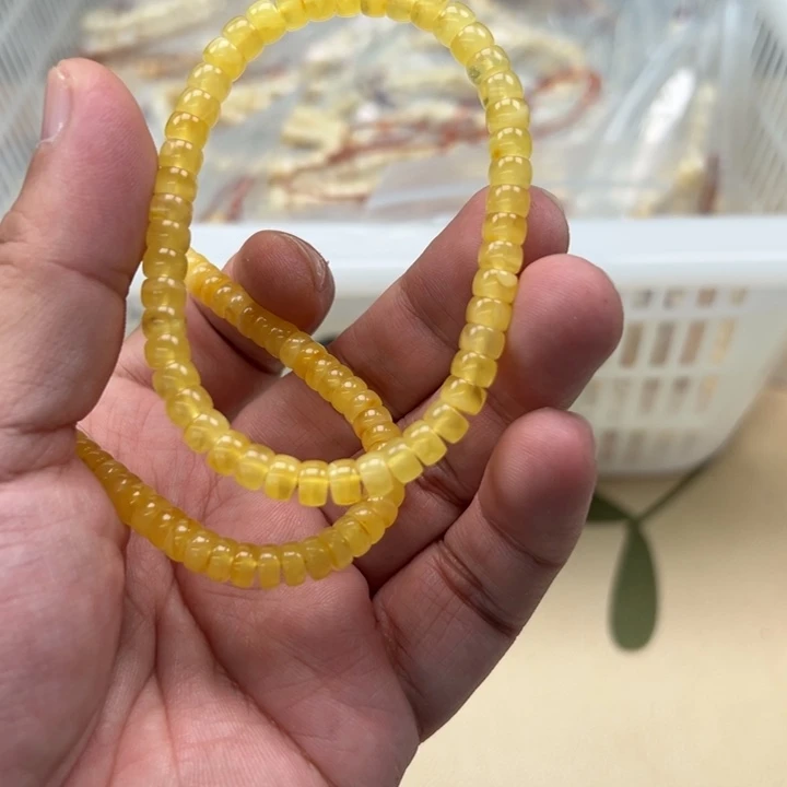 手链蜜蜡未镶嵌黄色3604