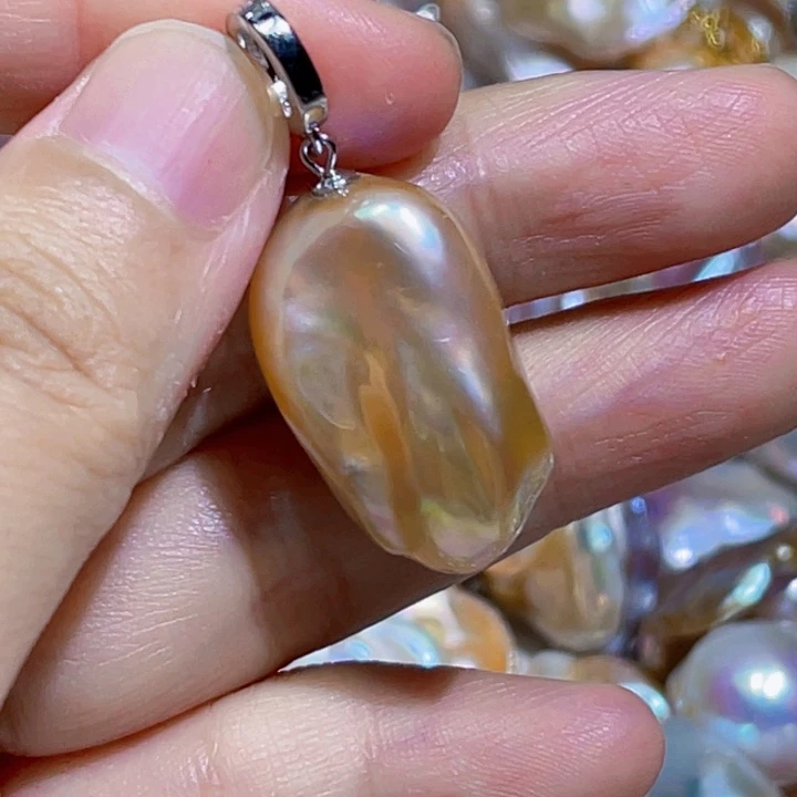 淡水珍珠银S925镶嵌颈饰