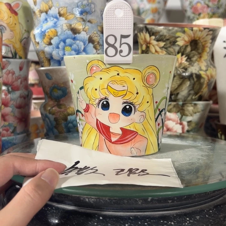 景德镇手绘花盆满38包邮偏远地区除外