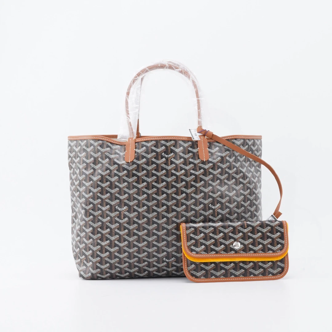 95新 Goyard 【总仓】 saint louis 棕老花托特/BGL200100002
