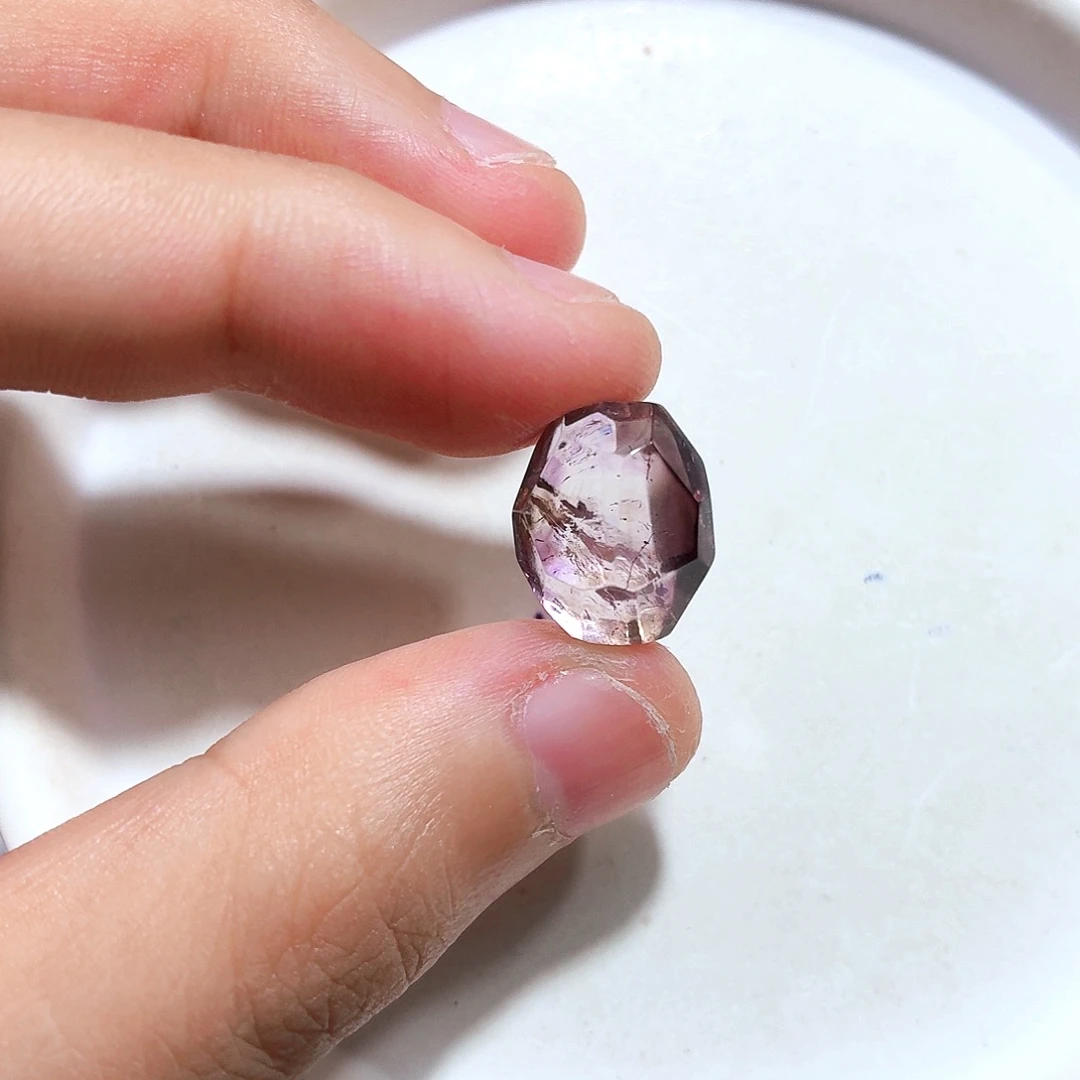 水晶未镶嵌珠宝半成品超七打孔不退换