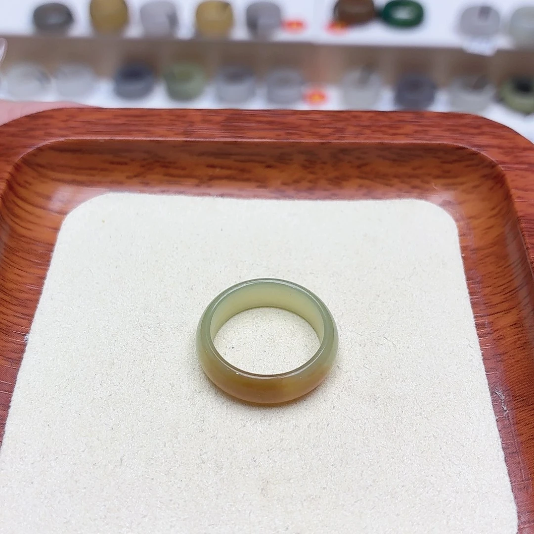 和田玉戒圈未镶嵌11号