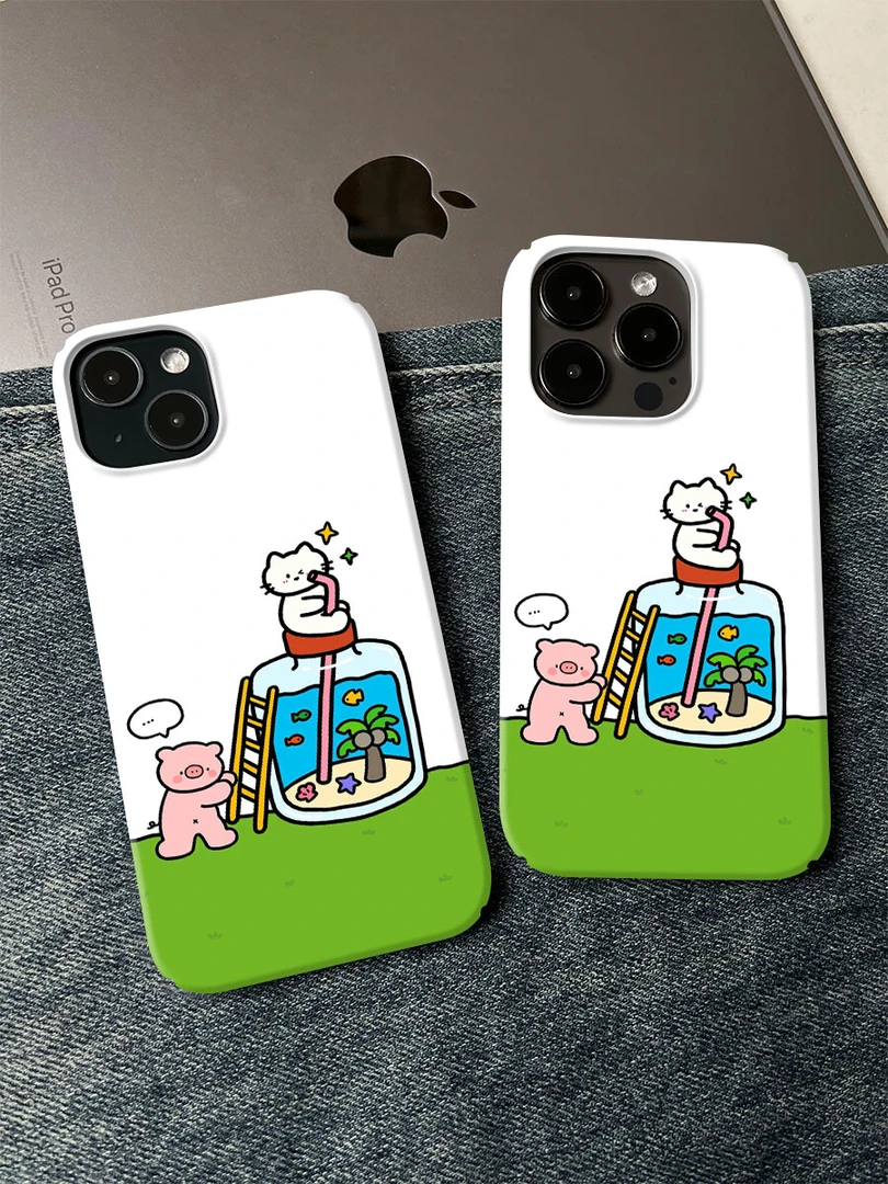 绿底小新图案壳子适用于苹果16promax17华为mate荣耀vivo小米oppo