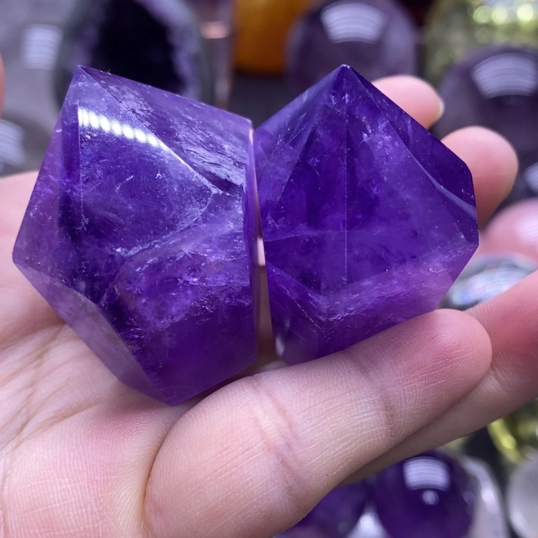 未镶嵌珠宝半成品水晶3117紫水晶柱