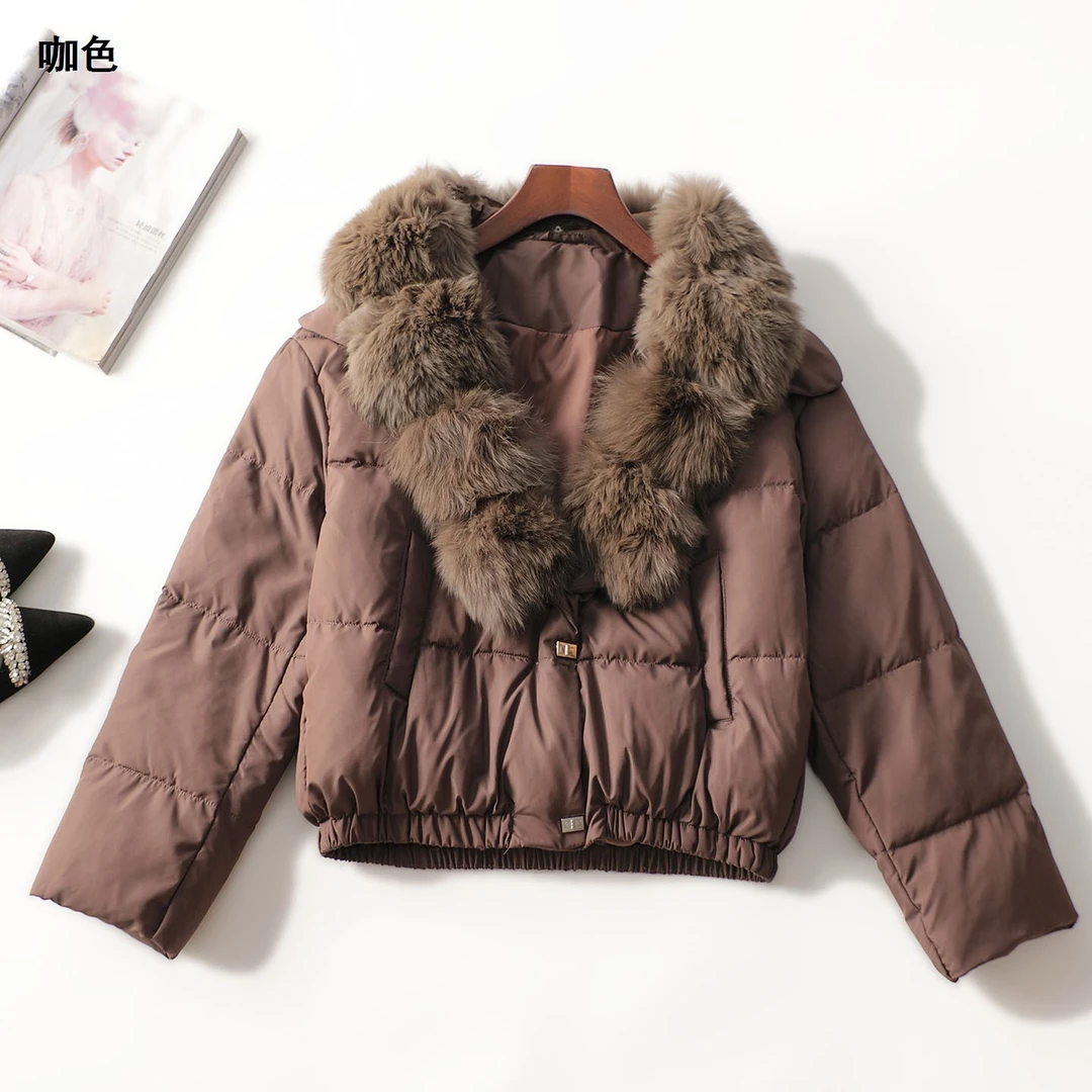 247499冬中长款长袖暗扣羽绒服