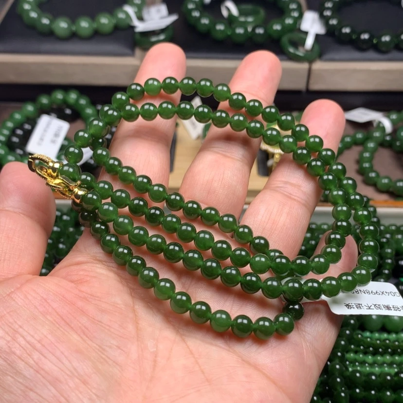【闪购商品】颈饰未镶嵌和田玉（碧玉）胖*6m m