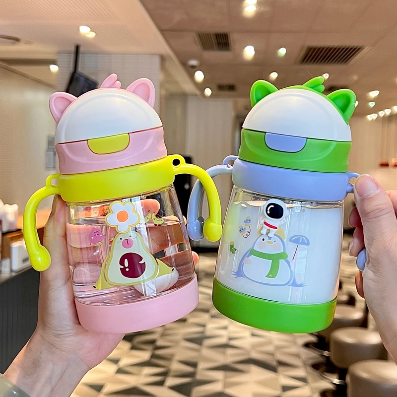 儿童水杯女孩可爱耐摔新款一岁以上耐高温水壶幼儿园上学专用杯子