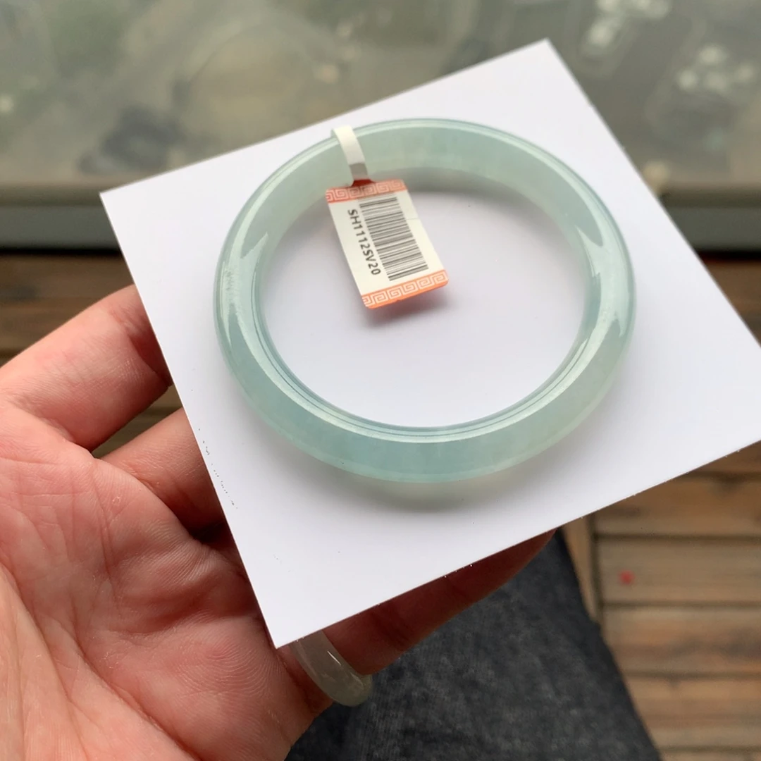 翡翠未镶嵌手镯13号54