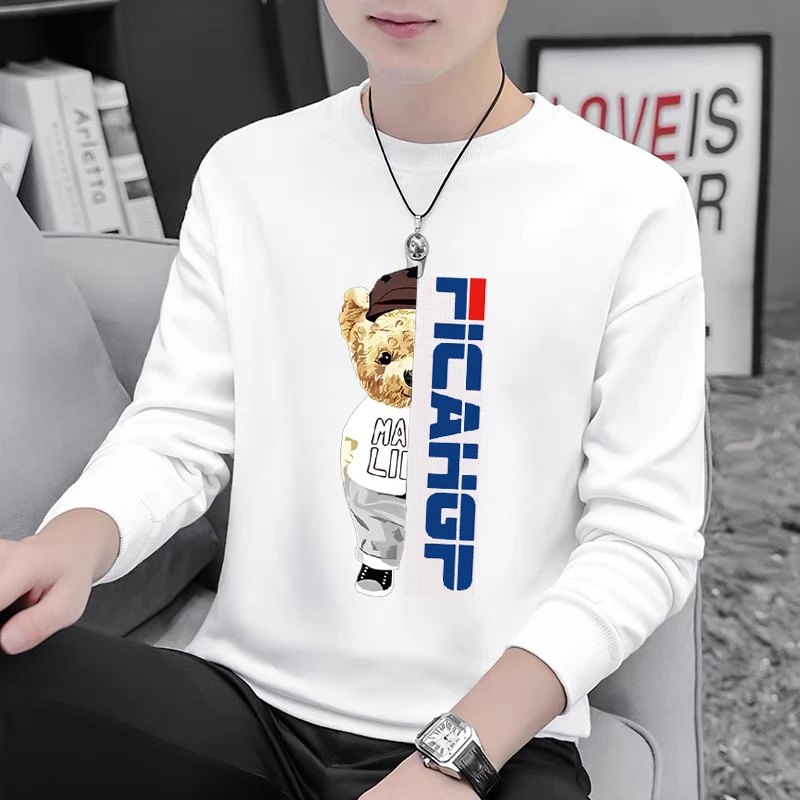 2024 秋冬季加厚圆领卫衣运动简约百搭休闲打底长袖男女同款清88