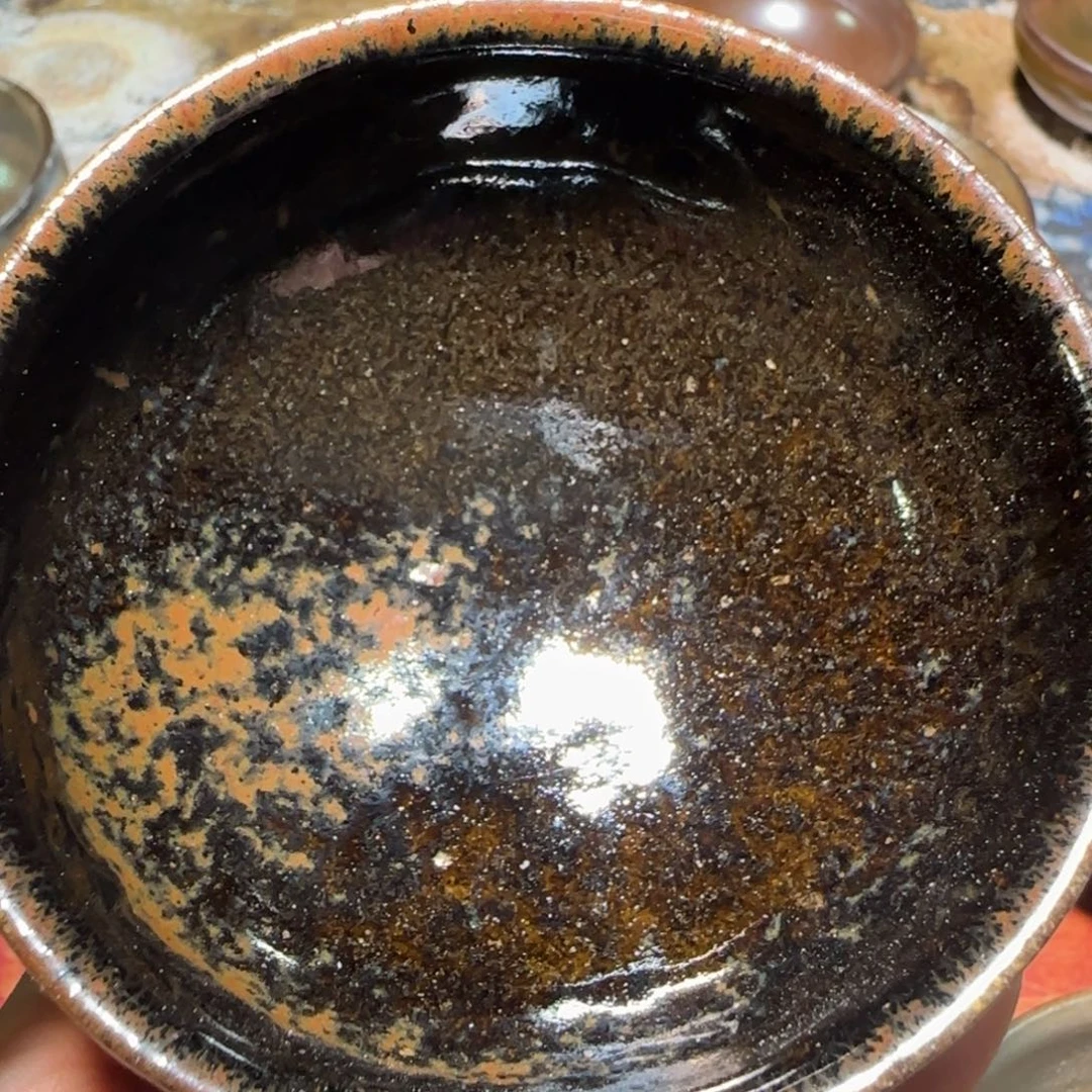 柴烧建盏茶盏茶杯612