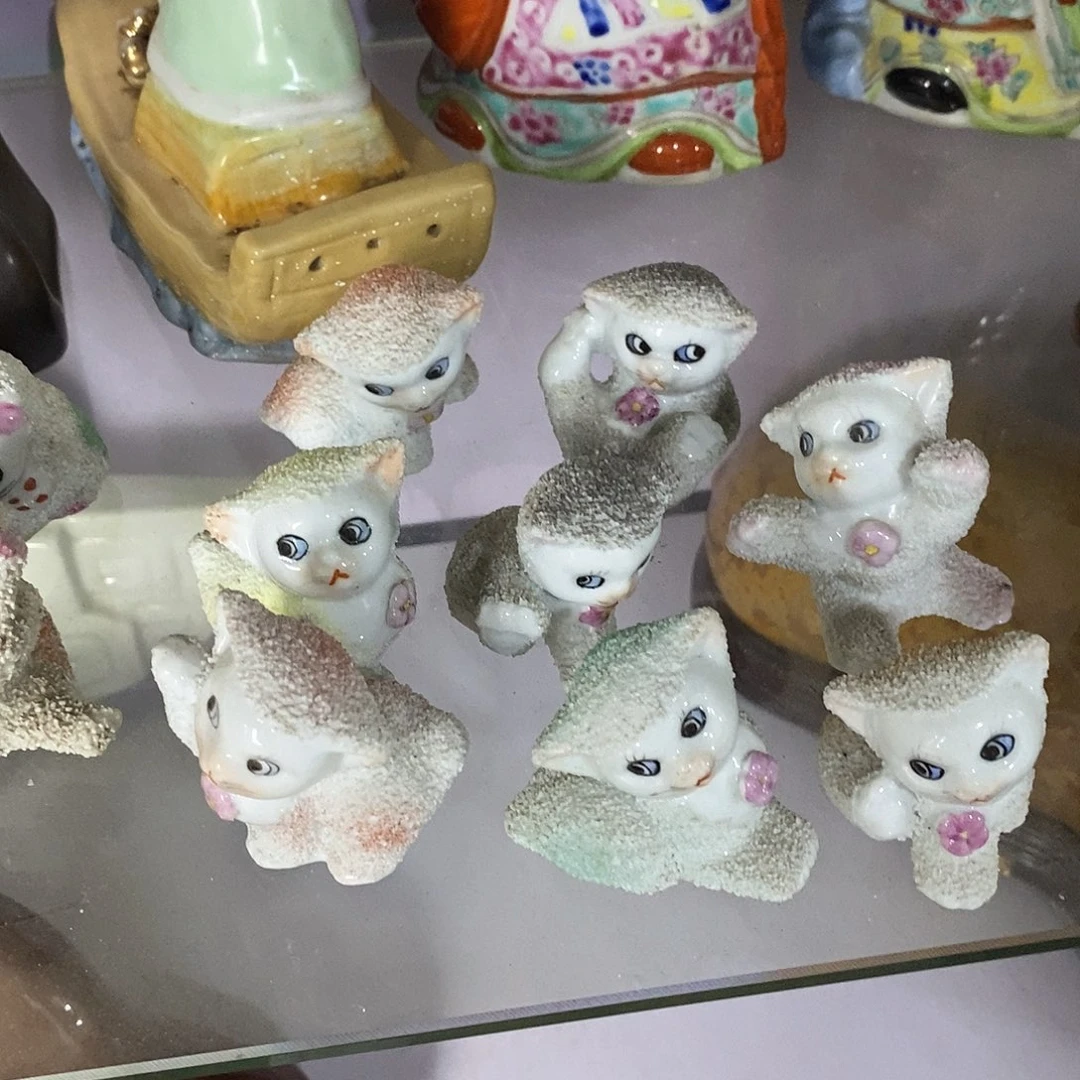 摆件7-8雕塑瓷厂品相好完整一套